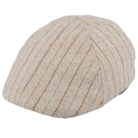 Seeberger - Beige flatcap Czapka Z Daszkiem - Woolmix Fabric Ivy Flat Cap @ Hatstore