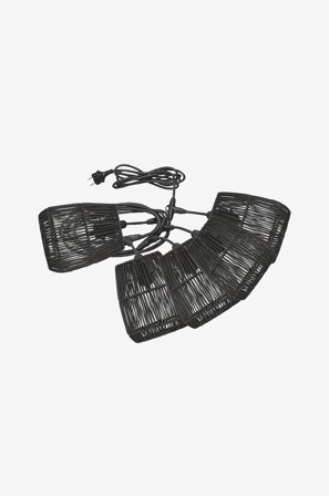 PR Home - Flex Out Lyskæde Outdoor, 18 cm - Sort - Lyskæder - Fra Homeroom