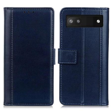 Google Pixel 6a Plånboksfodral Pu-läder Folio Flip - Blå