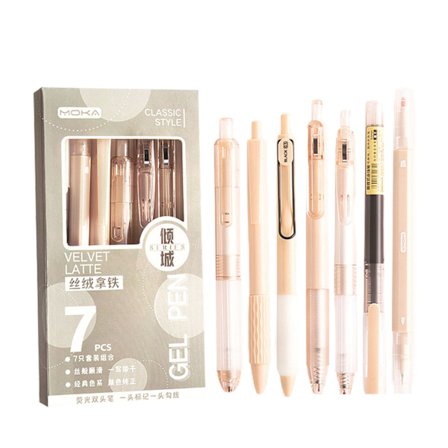 7 st svart gelpenna för studenter 0,5 mm Retractable Gel Pen Multipurpose Smoothing Ink Pen Back To School Present