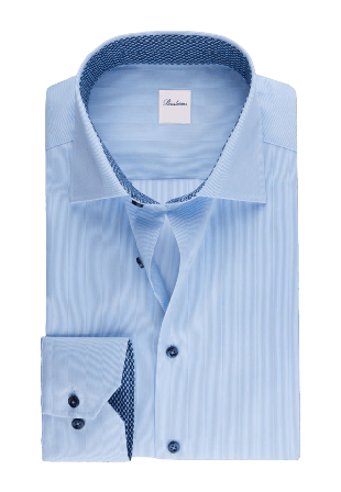 Stenströms Randig Kontrast Twillskjorta Skjortor Herr Blå 41