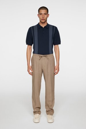 J.Lindeberg - Soren Drape Linen Pants - Brown - Man - 50