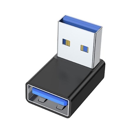 USB 3.0 Header 90 Grader Opp Høyre Vinklet Notebook Laptop PC Portkontakt Svart