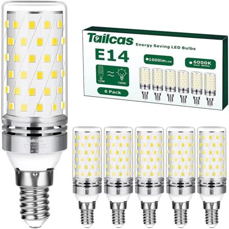 Ledlamper E14 Kald Hvit, 16W 100W Halogenekvivalent 6-pakning
