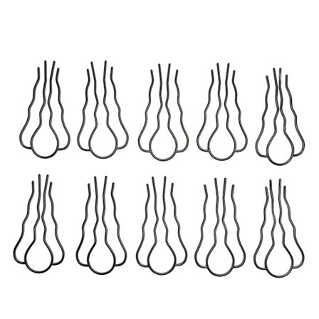 10 stk. Vintage Franske U-formede Hårnåle Metal Sorte Hårnåle til Hårstyling