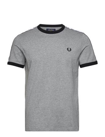 Taped Ringer T-Shirt T-shirts Short-sleeved Grå Fred Perry*Betinget Tilbud
