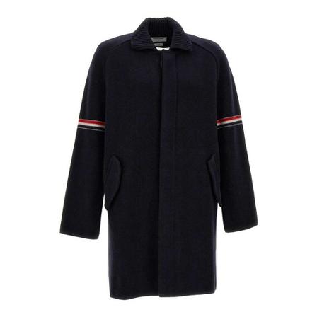 Thom Browne Down Coats Blå, Herre Frakker