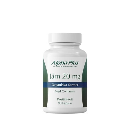 Alpha Plus Järn 20 mg 90 kapslar