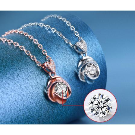 Kvinner Halskjede Kjede Choker Anheng Smykker Jenter Gave S925 Sølvbelagt Firkløver Enkel Rose Gold 925 silver