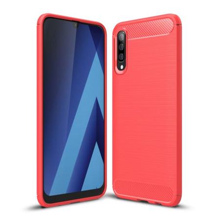 Samsung Galaxy A70 - Brushed Tpu Skal - Röd Red Röd