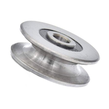 Kulelager i rustfritt stål med 8 mm dyp U-spor, 250 kg, metallrulle for løfteguide, indre diameter (40 x 13 mm)