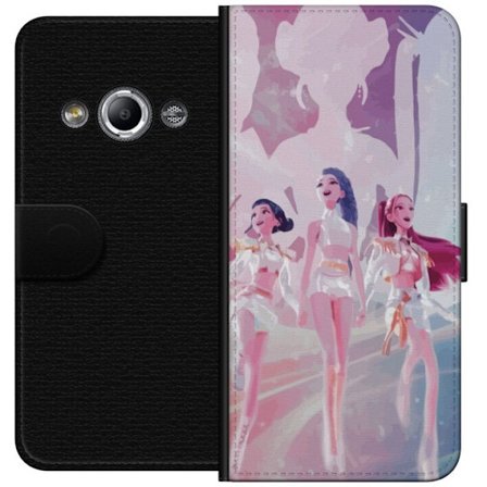 Kompatibel Tegnebogsetui til Samsung Galaxy Xcover 3 K-Pop Demon Hunters sølv trio idol anime kpop futuristisk scene design