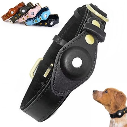 AirTag Hundhalsband i Läder - Halsband för hund