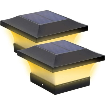Vandtæt LED solcelle postlys til udendørs havepost til 10x10cm træstolpe, terrasse, hegn (1 stk.)