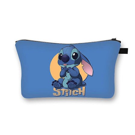 Disney Lilo och Stitch Makeup Make Up Toiletry Wash Bag School Travel Cosmetic Pouch för kvinnor och flickor