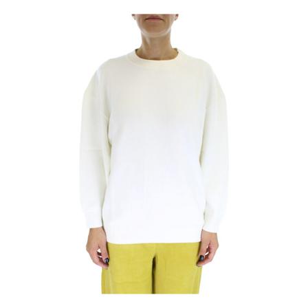 Solotre Round-neck Strik Hvid, Dame Striktrøjer