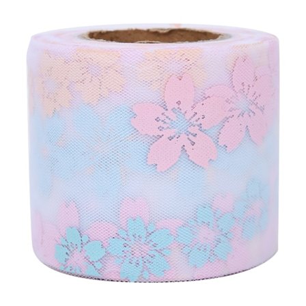 Moniväriset läpikuultavat organza-nauhat, verkkonauhat, lahjapaketointi, hääjuhlatarvikkeet, pinkki