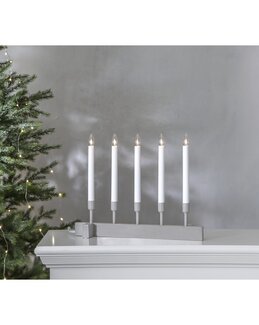 Adventsljusstake Vind av trä Beige - Star Trading