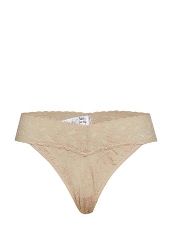 Thong Original Signature Lace Beige Hanky Panky