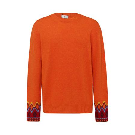 Etro, Round-neck Knitwear Rood, Heren, Maat:M