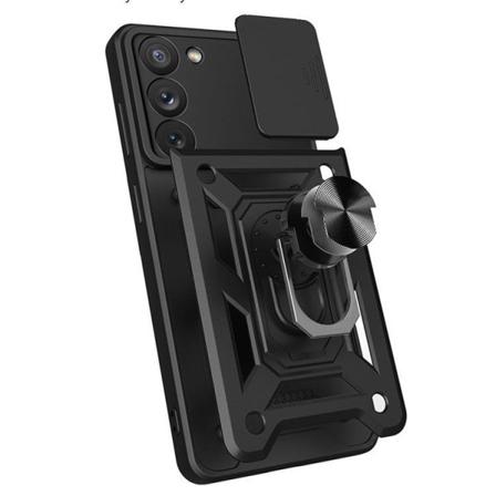 Galaxy S23 Plus -kuori Hybrid Armor Camshield - Musta