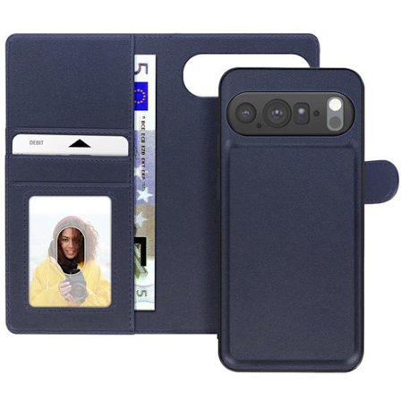 Pung Etui - MAYAXESS - Google Pixel 10 Pro - Kunstlæder - Aftageligt Cover - Mørkeblå