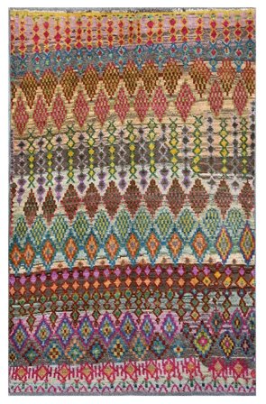 Berber Colourful Matta Modern Mörkröd/Svart (Ull, Afghanistan)