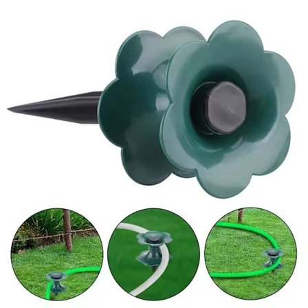 Trädgårdsslanghållare, Robust Rostfri Zink Med Mörkgrön