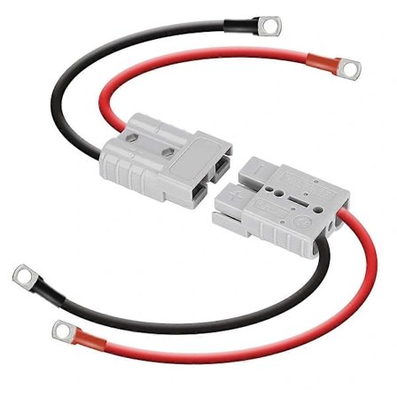 【PP】50A 8Awg Batteri Hurtigkobling Elektrisk Gaffeltruck Kabelsett med O-ring Terminal, 40cm/1ft med Hurtigkontakt-FA-
