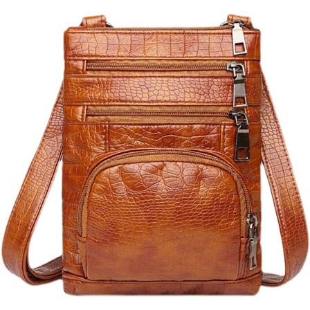 1PC Äkta läder axelväska handväska plånbok crossbody arrangör smartphone fickor