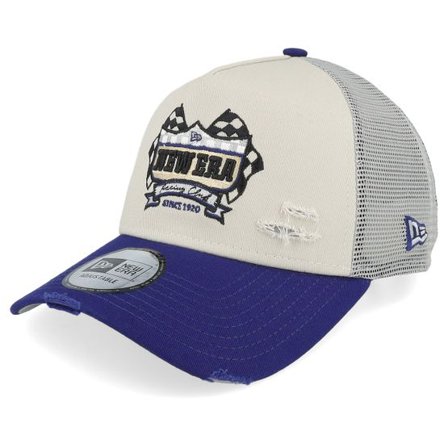 New Era - Beige trucker Keps - Ne Motorsport Light Teracotta/Royal A-Frame Trucker @ Hatstore