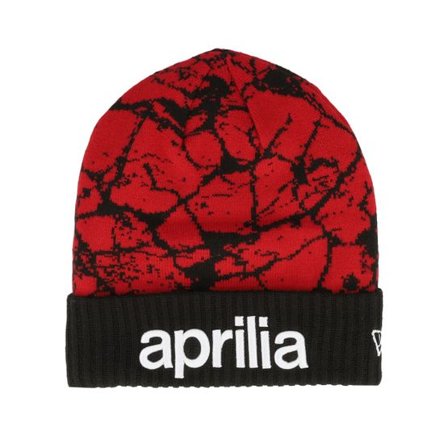 New Era - Motor Röd cuff Beanie - Aprilia Crackle Beanie Scarlet/Black Cuff @ Hatstore