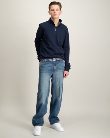 LMTD NLMDIRTOIZZA DNM LOOSE PANT Niebieski Jeansy Chłopak - Kids Brand Store