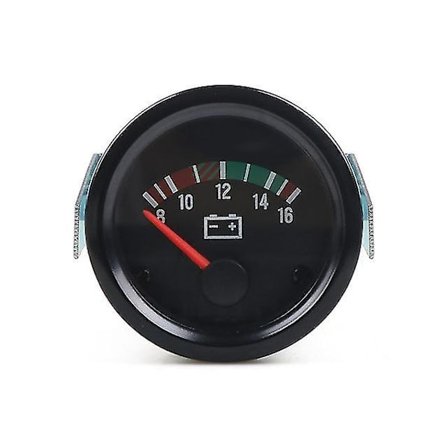 2" 52mm Bil Voltmeter Pointer 12v /24v Volt Gauge Spänningsmätare Gult Ljus Bilmätare