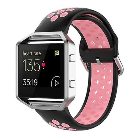 For Fitbit Versa 2 / Versa Lite / Blaze 23mm Sports To-fargets silikonreim for erstatning av klokke