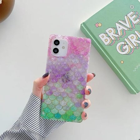 'Samsung Galaxy S23' Mermaid kalan suomukuori, helmiäinen suorakaiteen muotoinen