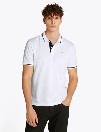 Tommy Jeans Tjm Reg Tipped Polo - White - XL