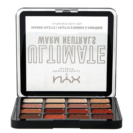 NYX PROFESSIONAL MAKEUP Ultimate Shadow Palette 16-Pan Warm Neutrals, Makeup, Øjne, Øjenskygge
