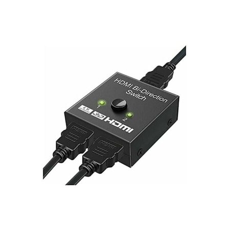 HDMI-växel, dubbelriktad 4K HDMI-splitteradapter 2 in 1 ut