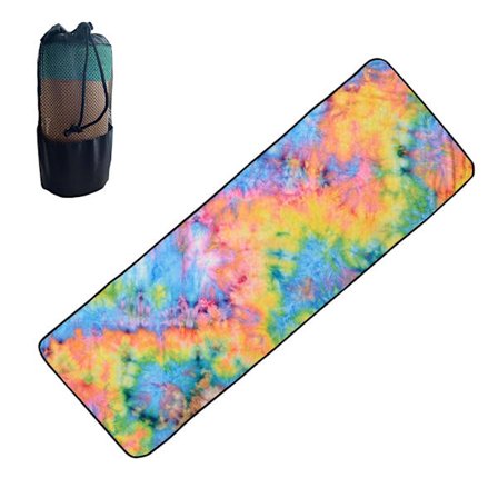 Mikrokuituinen joogamatto, liukumaton silikonipohja, pehmeä matkaurheiluun, kuntoiluun, rantapyyhe