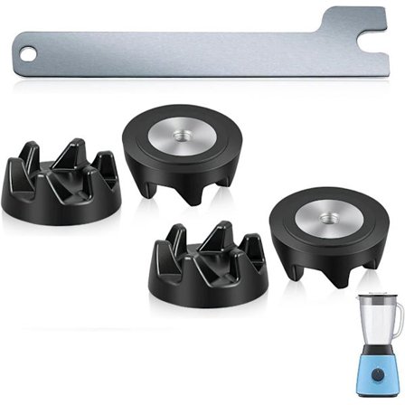 Blender 4-delt kobling med skiftenøkkel passer til KitchenAid Blender Ksb5 Ksb3 Blenderkoblinger Blendertilbehør Wp9704230vp Wp9704230 Ps1174692 Svart