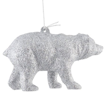 Riippuva Kuusenkoriste Hopeinen Karhu