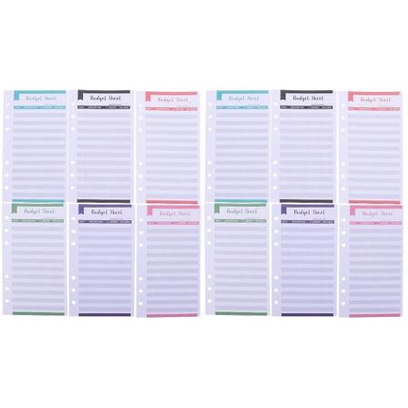 100 stk Permbinder Budsjettark Budsjettark for Personlig Bruk 40 stk 17X8.7X0.1cm 40 pcs 17X8.7X0.1cm