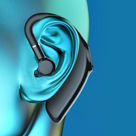 Bluetooth-hörlurar Open Ear-hörlurar Bluetooth 5.2 Sport Trådlösa öronsnäckor med inbyggd mikrofon, Vattentätt headset (svart)