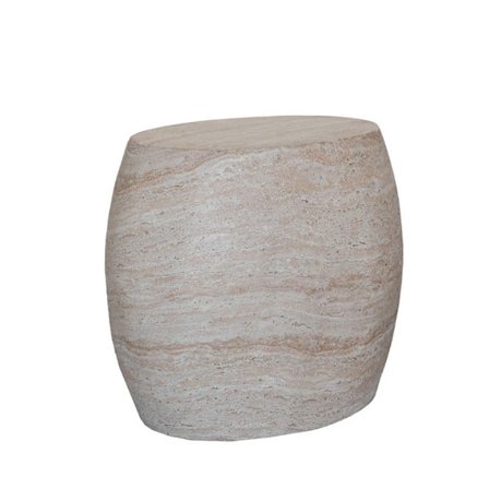 Ovaali sivupöytä, beige, MgO, 62x43x52,5 cm