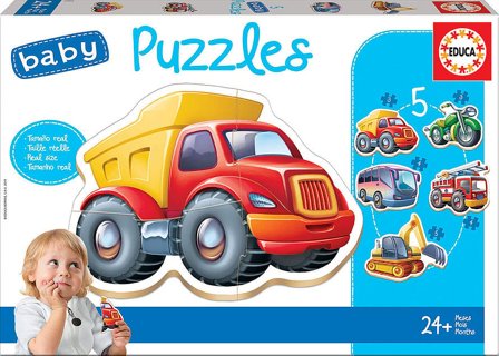 Educa Baby 5 puzzles Vehicles, Tøj & Bolig, Tøj & Bolig, Spil & Underholdning