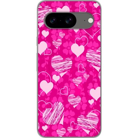 Kompatibel Mobilcover til Google Google Pixel 8 PopHjerteMønster