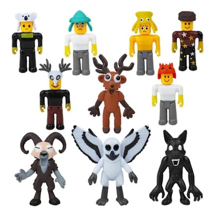 10 stk 99 Netter i Skogen Samlefigurer - Elg, Ugle, Vær og Monsterleker for Barn & Spillfans