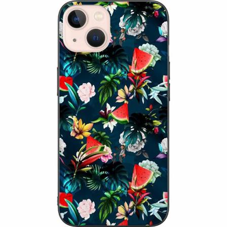 Apple Iphone 14 Svart Skal Blommor