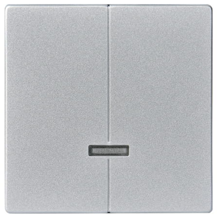 ABB Impressivo Centrumplatta för dubbeldimmer Aluminium, Strömbrytare & vägguttag